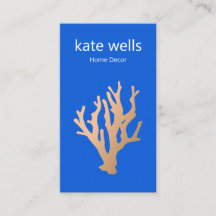 Recife de Coral Azul Dourado Moderno Náutico