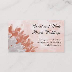 Cartão De Visita Recife de Coral e Branco