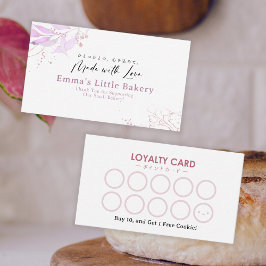 Cartão De Visita Recompensa de Fidelidade para Feira Botânica de Pr