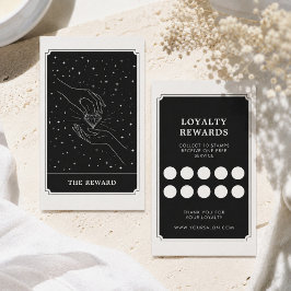 Cartão De Visita Recompensa de Lealdade Diamante Celestial Mãos Mís