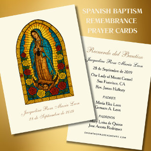 CARTÃO DE VISITA RECORDAÇÃO DO BATISMO ESPANHOL BAUTIZO RELIGIOSO O