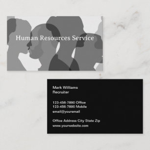 Cartão De Visita Recrutador de Empregos de Recursos Humanos