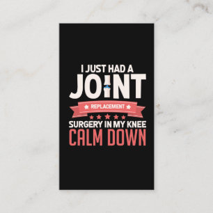 Cartão De Visita Recuperação conjunta do joelho de substituição