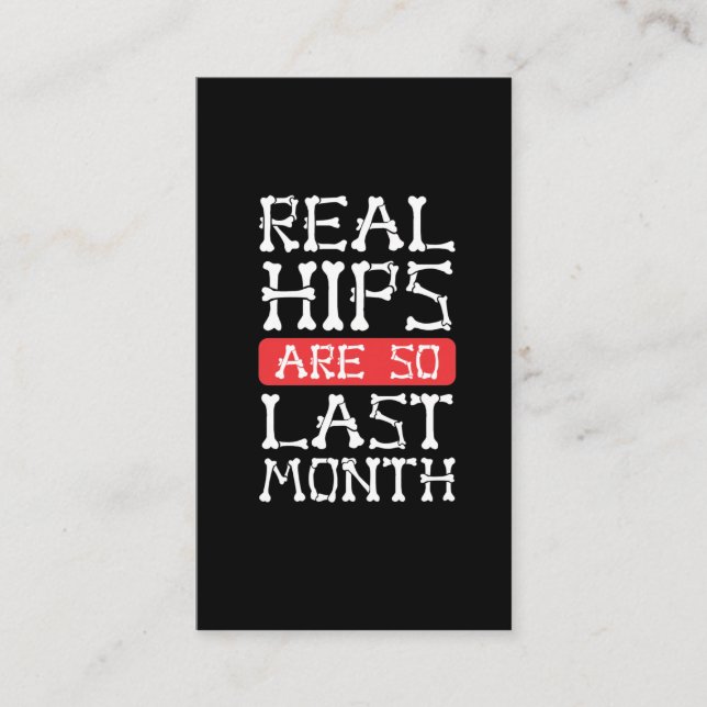 Cartão De Visita Recuperação De Cirurgia De Ossos De Substituição D (Frente)