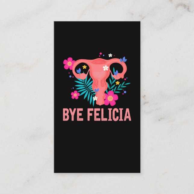 Cartão De Visita Recuperação de Histerectomia Cirurgia Remoção do Ú (Frente)