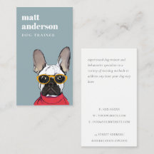 Red Blue Retro Blue Buldogue Formal Francês