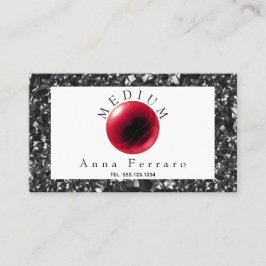 Cartão De Visita Red Crystal Ball e Obsidiana Fortune 