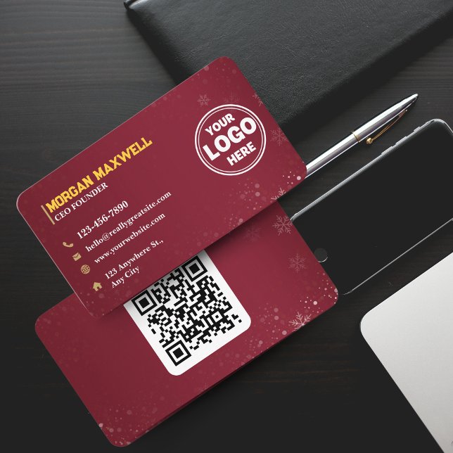 Cartão De Visita Red Dourado Diamantes Luxury CEO & Founder (Red Gold Diamonds Luxury CEO & Founder Business Card)