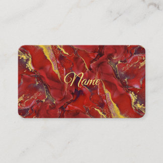 Cartão De Visita Red Marble Business Card