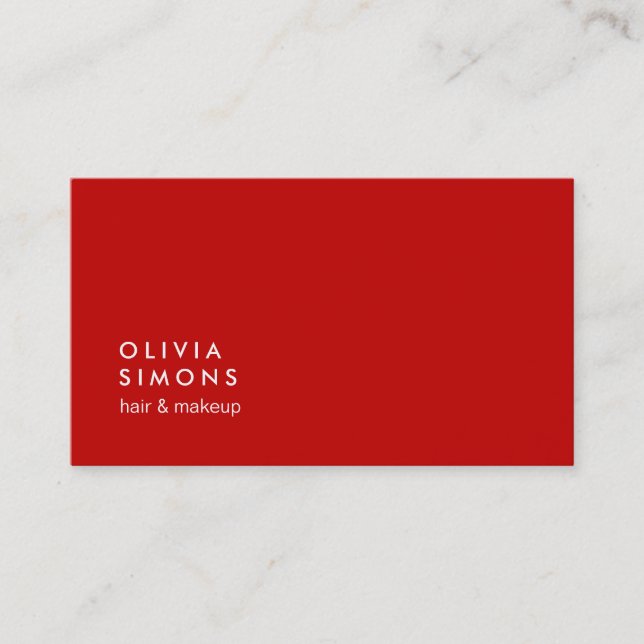 Cartão De Visita Red Minimalist Business Cards (Frente)