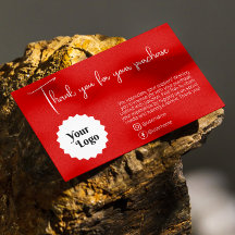 Red Modern Obrigado Pela Sua Compra