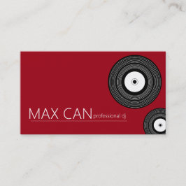Cartão De Visita Red Professional Dj Escuro, Músico
