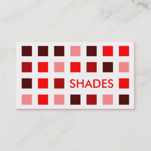 Cartão De Visita RED SHADES (mod quadrares)