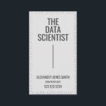 Cartão De Visita Rede de computadores da Data Science<br><div class="desc">Você é cientista de dados? Ou,  você ama computadores? Bem,  este cartão de visita com aspecto de chic vertical com um fundo de computador limpo seria um sucesso para seus clientes potenciais.Você pode personalizar o texto de seu gosto.</div>