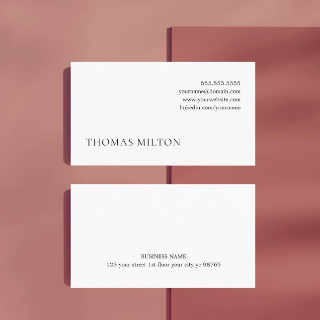 Cartão De Visita Rede de consultoria em branco preto simples e míni (Criador carregado)