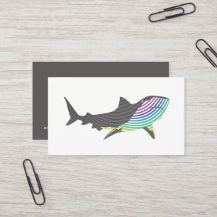 Cartão De Visita Redemoinho do tubarão da cor