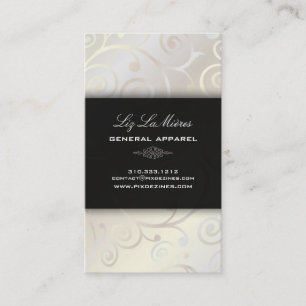 Cartão De Visita Redemoinhos dos cupcakes de PixDezines + branco