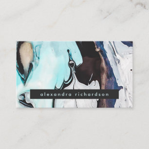 Cartão De Visita Redemoinhos modernos Glam da tinta