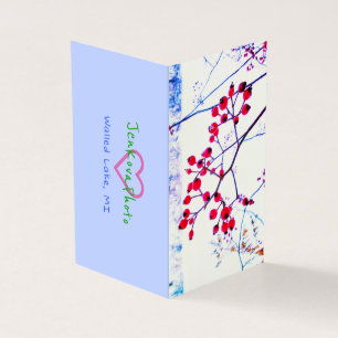 Cartão De Visita REDES VERMELHAS MINI CARDS 2x3.5 horizontal