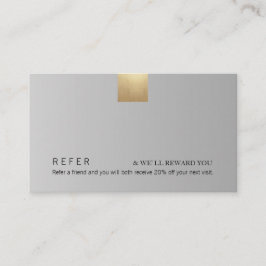 Cartão De Visita Referência de Destaque Dourado do Gradiente Modern