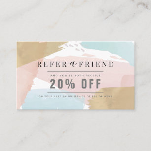 Cartão De Visita Referência Pastel à moda do salão de beleza da