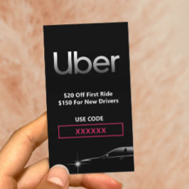 Cartão De Visita Referência Profissional de Driver Uber