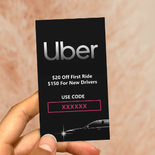 Cartão De Visita Referência Profissional do Driver Uber
