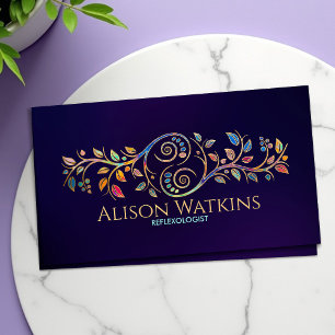 Cartão De Visita Reflexologia - Ornamento Colorido Ying Yang