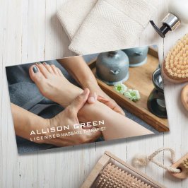 Cartão De Visita Reflexologia Terapêutica de Massagem de Acupresas 
