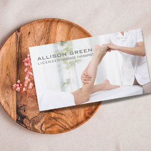 Cartão De Visita Reflexologia Terapêutica de Massagem de Acupresas