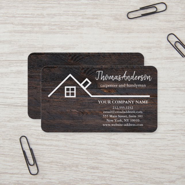 Cartão De Visita Reformas de Construção Profissional Personalizada (Frente/Verso In Situ)