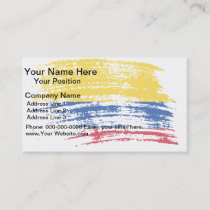 Cartão De Visita Refrigere o design colombiano da bandeira