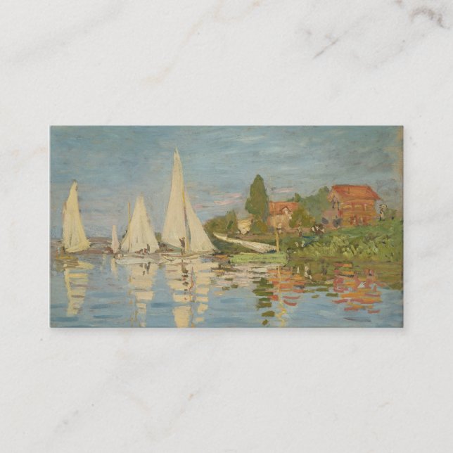 Cartão De Visita Regata em Argenteuil - Claude Monet (Frente)