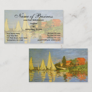 Cartão De Visita Regata em Argenteuil por Claude Monet