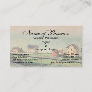 Cartão De Visita Regatta em Villerville por Gustave Caillebotte