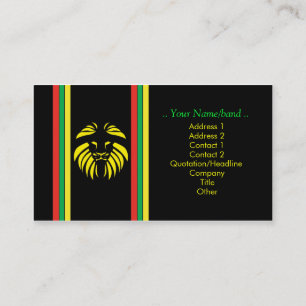 Cartão De Visita Reggae Lion B/Card