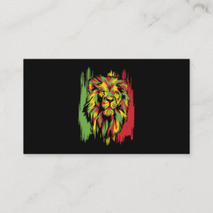 Cartão De Visita Região Africana Lion Rasta jamaicana