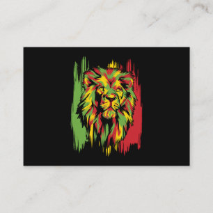 Cartão De Visita Região Africana Lion Rasta jamaicana