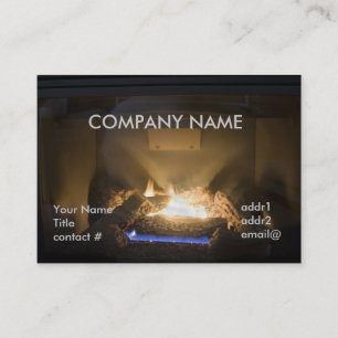 Cartão De Visita registros do fogo de gás natural