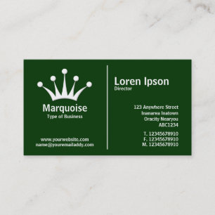 Cartão De Visita Regra Média Branca (Coroa) - Verde Escuro (003300