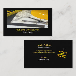 Cartão De Visita Régua de Esquemas de Construção do Contratante Ger