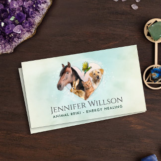 Cartão De Visita Reiki Animal - Cura de energia - Arte Aquecida