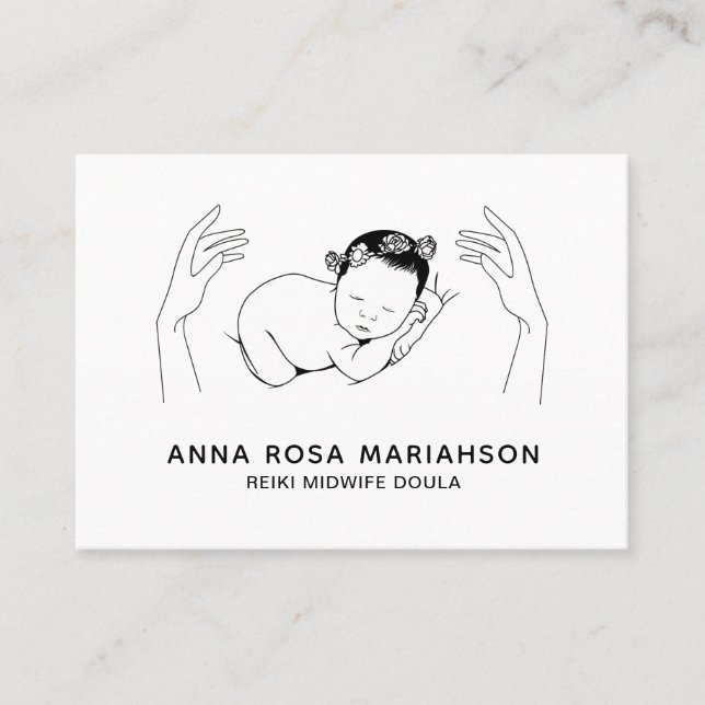 Cartão De Visita *~* Reiki Birthing Parteira Doula Birth Treinador (Frente)