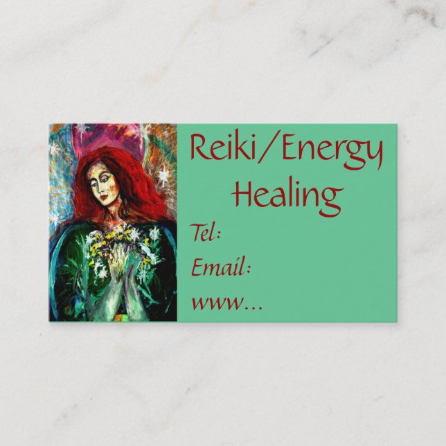 Cartão De Visita Reiki/cartão de visita cura da energia (Frente)