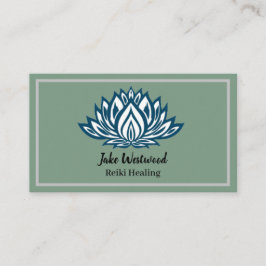 Cartão De Visita Reiki Healing White Lotus