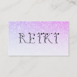 Cartão De Visita *~* REIKI Lavanda Rosa Ombre
