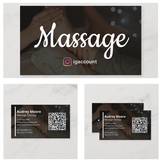 Cartão De Visita Reiki Reflexologistas Terapêuticos de Massagem de  (Reiki Reflexologists Wellness Massage Therapists Business Card
)