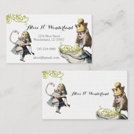 Cartão De Visita Reilaboração de Alice Vintage na Terra das Maravil
