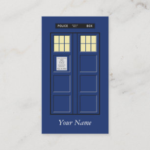 Cartão De Visita Reino Unido - Blue Police Call Box 1