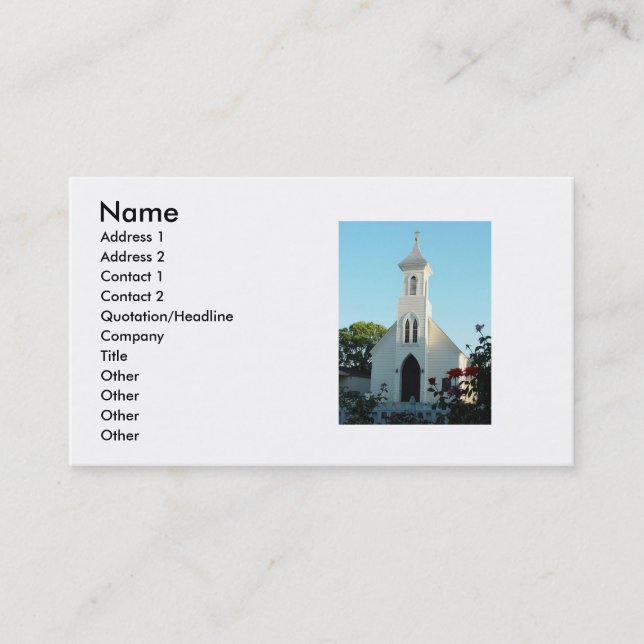 Cartão de visita religioso (Frente)
